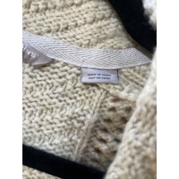 Royal Robbins Women’s Sz Medium Collared Cardigan Cream Covered Buttons - Picture 10 of 10